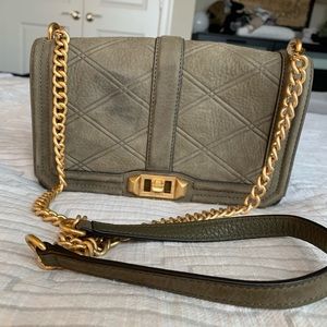 Rebecca Minkoff // Love Crossbody in Olive Suede